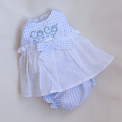 Anuk Vichy Dress and Light Blue Panties