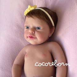 with brown hair and blue eyes