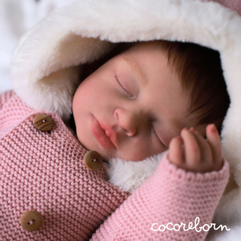 Pink Hooded Knit Coat