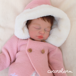 Pink Hooded Knit Coat