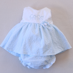 Vichy Blue Dress and Panties