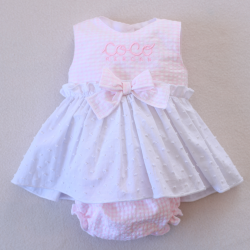 Vichy Rosa Vestido y braguita